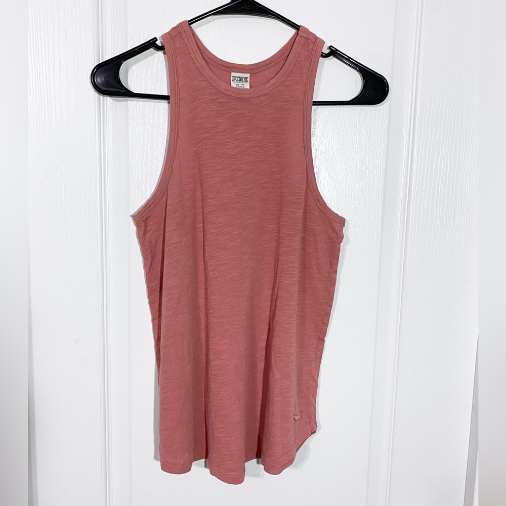 PINK Victoria's Secret Racerback Knit Tank Top Blush Pink Size XS